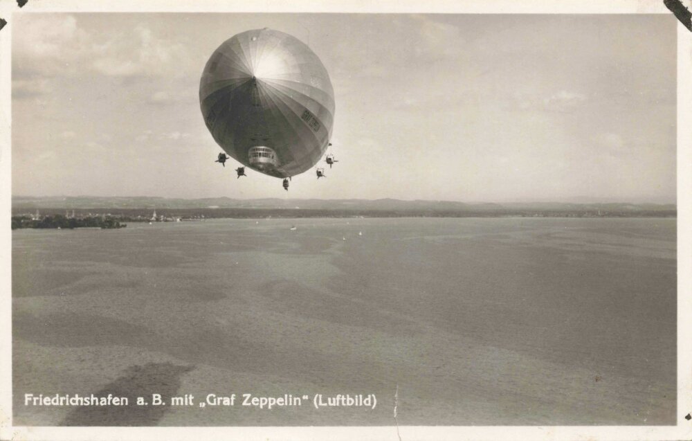 Ansichtskarte Friedrichshafen Am Bodensee Mit Graf Zeppelin