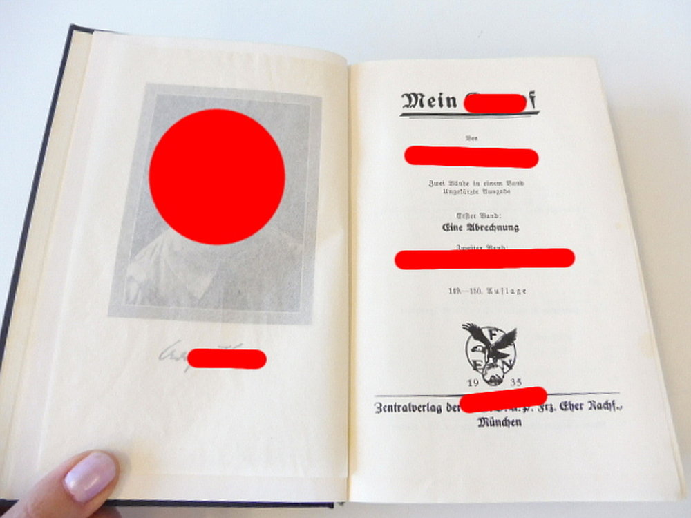 Adolf Hitler Mein Kampf Blaue Leinenausgabe