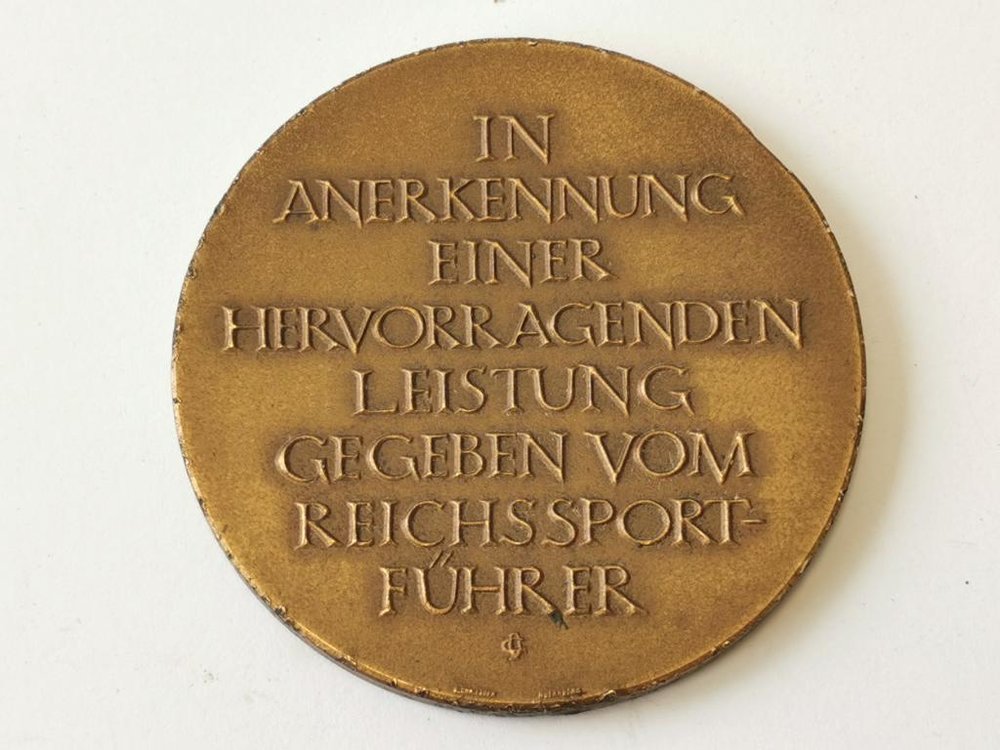 Nicht Tragbare Medaille Des Reichssportf Hrer Von Tschammer Im Osten