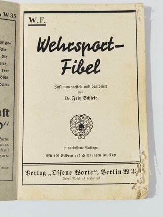 W.F. "Wehrsport-Fibel", 118 Seiten, gebraucht,...