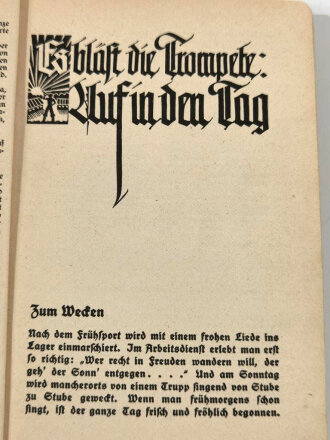 RAD "Singend wollen wir marschieren... Liederbuch des Reichsarbeitsdienstes", 4. Auflage, um 1940, 223 Seiten, 11,5 x 17 cm, gebraucht