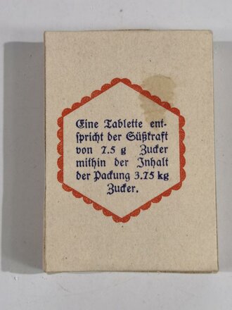 Pack "500 Tabletten Süßstoff Saccarin" ungeöffnet.