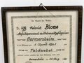 Wehrmachtgefängniss Germersheim, original gerahmte Bestallungsurkunde zum Feldwebel eines Angehörigen des Aufsichtspersonal . Datiert 1941, Maße des Rahmen 22x32cm