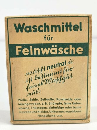 Paket "Waschmittel für Feinwäsche" unter anderem für Uniformen. Ungeöffnet, Höhe 12,5cm