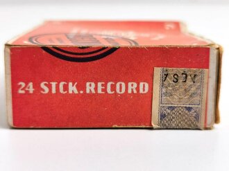 Pack "Sulima Record" Zigaretten, ungeöffnet, Steuerbanderole mit Hakenkreuz