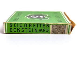 Pack "Eckstein No5" Zigaretten, ungeöffnet, Steuerbanderole mit Hakenkreuz