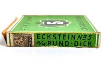 Pack "Eckstein No5" Zigaretten, ungeöffnet, Steuerbanderole mit Hakenkreuz