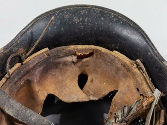 Stahlhelm Feuerwehr III.Reich. Originallack, ungereinigtes Stück