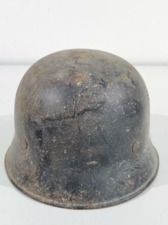 Stahlhelm Feuerwehr III.Reich. Originallack, ungereinigtes Stück