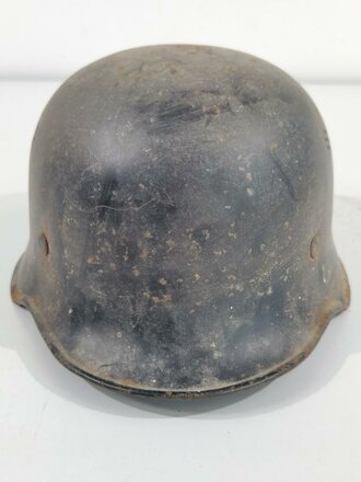 Stahlhelm Feuerwehr III.Reich. Originallack, ungereinigtes Stück