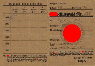 Konvolut Ausweise eines NSDAP und SA Angehörigen aus Hessen