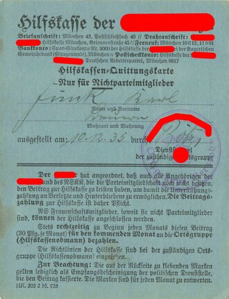 Konvolut Ausweise eines NSDAP und SA Angehörigen aus Hessen