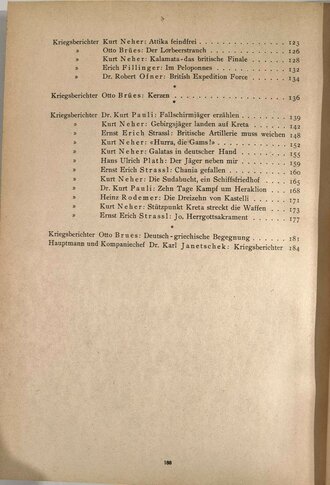 "Von Serbien bis Kreta" datiert 1942, 191 Seiten, gebraucht, DIN A4