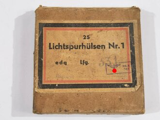 Transportkasten aus Pappe "25  Lichtspurhülsen Nr.1"