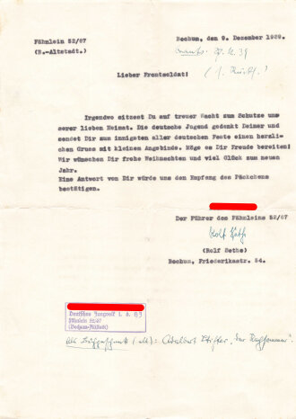 Umfangreicher Papiernachlass eines Hitler Jugend Führers aus Bochum, der bereits 1932 in die Hitlerjugend eintrat.