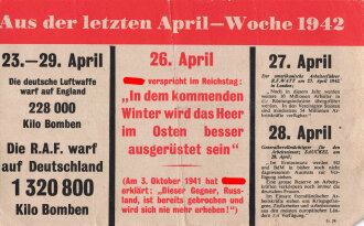 Flugblatt "Aus der letzten April-Woche 1942"...