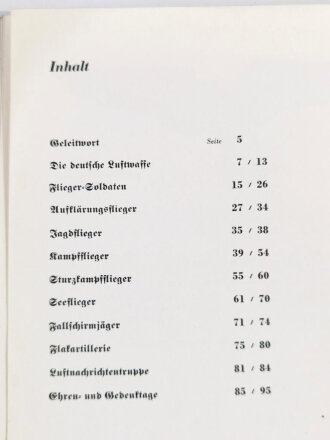 "Die deutsche Luftwaffe Ein Bilderwerk", Berlin, 1939, 96 Seiten, 134 Bilder, unter A4