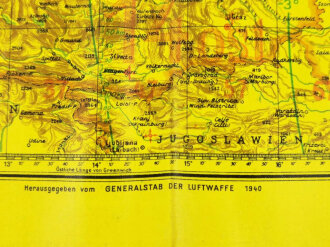 Luftwaffe, "Luft Navigationskarte in Mercatorprojektion"  England