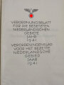 "Verordnungsblatt für die besetzten niederländischen Gebiete Jahr 1941 Verordeningenblad voor het bezette Nederlandsche Gebied Jaar 1941", 1034 Seiten, stark gebraucht