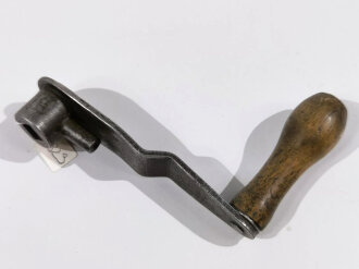 Kurbel für die Rückentrage schweres Feldfernkabel der Wehrmacht. Defektes Stück, datiert 1938