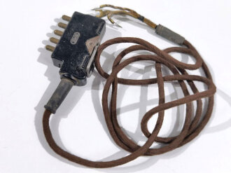 Anschlußstecker für Handapparat zum Feldfernsprecher 33 der Wehrmacht datiert 1943