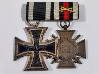 2er Spange ( Ordensspange ) Eisernes Kreuz 2. Klasse 1914...