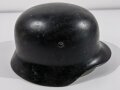 Stahlhelm Glocke Wehrmacht Modell 1935, Q68. Nach dem Krieg schwarz lackiert