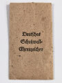 Verleihungstüte zum Deutschen Schutzwall- Ehrenzeichen mit Hersteller " Carl Poellath, Schrobenhausen "