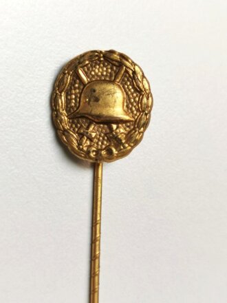 Miniatur zum Verwundetenabzeichen Gold 1. Weltkrieg, Größe 15 mm