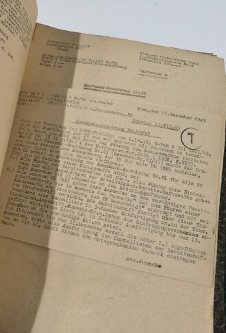 Technische Nothilfe, Aktenorder mit Korrespondenz von 1943. Hochinteressant