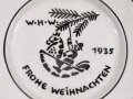 Winterhilfswerk 1935, Teller " Frohe Weihnachten"  leichte Randschäden, Durchmesser 17cm