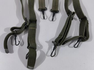 U.S. WWII Suspenders, Belt, M-1936, olive drap, used