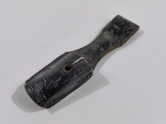 Kaiserreich, Koppelschuh wohl  für Seitengwehr 1871 , Lackleder  , ca 4 cm innere Breite oben und 3,5 cm unten,  2,4 cm Stärke oben, ca 1cm unten