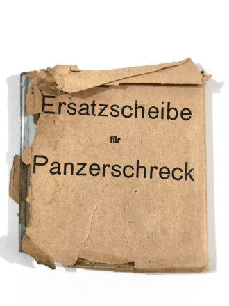 Wehrmacht, Ersatzscheibe für Panzerschreckschild, die originale Umverpackung defekt