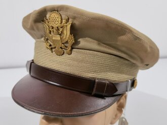 U.S. 1942 dated Officers service cap, khaki, size 7 1/8....