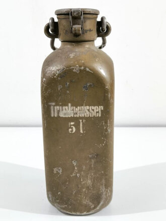 5 Liter Trinkwasser Kanne Wehrmacht. Originallack,...