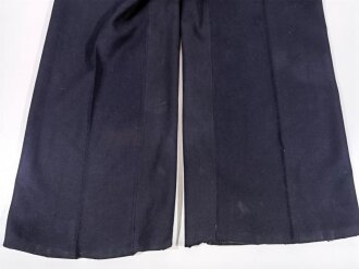 Kriegsmarine, blaue Hose für Mannschaften. Kammerstück von 1942, stärker getragen