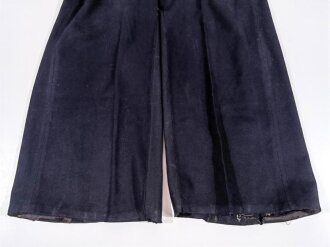 Kriegsmarine, blaue Hose für Mannschaften. Kammerstück von 1942, stärker getragen