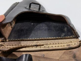 Koffertasche für Pistole P38 der Wehrmacht. getragenes, spätes Stück mit Reichsbetriebsnummer