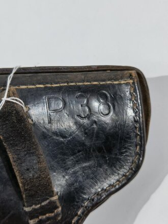 Koffertasche für Pistole P38 der Wehrmacht. getragenes, spätes Stück mit Reichsbetriebsnummer