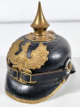 Preußen,  Pickelhaube für Mannschaften, Kammerstück des Infanterie Regiment 130. der Kinnriemen ist eine neuzeitliche Kopie, Gr. 52