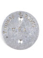 U.S. WWI, Identification tag " dog tag "  ,Aluminium