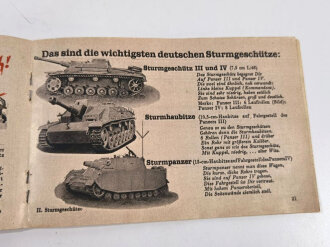 Merkblatt 18b/38 vom 15.09.44 "Panzer helfen Dir! Was der Grenadier vom gepanzerten Kampffahrzeug wissen muß"  40 Seiten, Einband lose