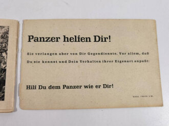 Merkblatt 18b/38 vom 15.09.44 "Panzer helfen Dir! Was der Grenadier vom gepanzerten Kampffahrzeug wissen muß"  40 Seiten, Einband lose