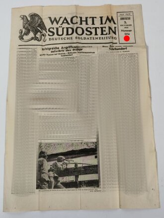 Wacht im Südosten, Deutsche Soldatenzeitung, 4 Seiten, Nummer 594, Ausgabe 02. Okt. 1941