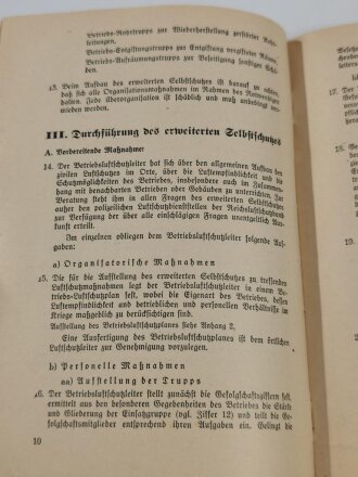 L.Dv.755 Richtlinien für die Durchführung erweiterten Selbstschutzes im Luftschutz, Berlin 1938, DIN A5, 32 Seiten