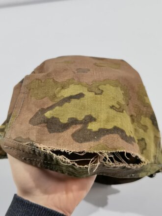 Stahlhelm Tarnbezug Waffen SS, Einzelstück aus Sammlungsauflösung