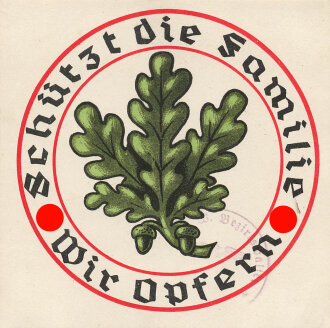 Winterhilfswerk des deutschen Volkes, Türplakette Januar 1934, Breite 100mm