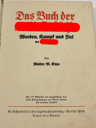 Das Buch der NSDAP "Werden, Kampf und Ziel", 1934, 156 Seiten, 18  x 25 cm, gebraucht