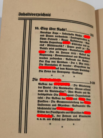 Das Buch der NSDAP "Werden, Kampf und Ziel", 1934, 156 Seiten, 18  x 25 cm, gebraucht